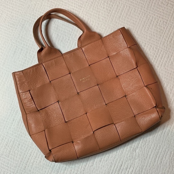 Iacucci Bags Iacucci Italian Leather Basket Weave Design Shoulder